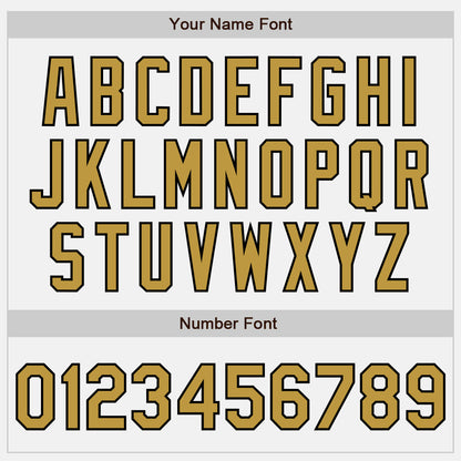 Custom White (Black Old Gold Pinstripe) Old Gold-Black Authentic Baseball Jersey - Sky-Custom