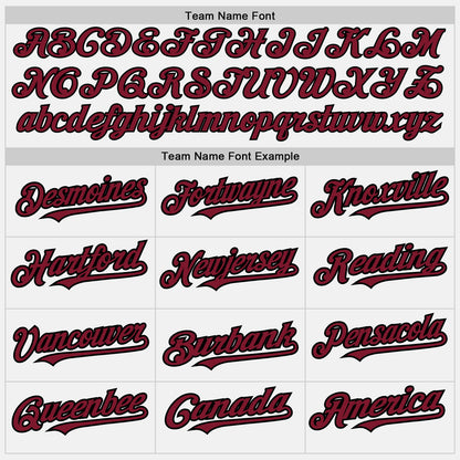 Custom White (Black Crimson Pinstripe) Crimson-Black Authentic Baseball Jersey - Sky-Custom