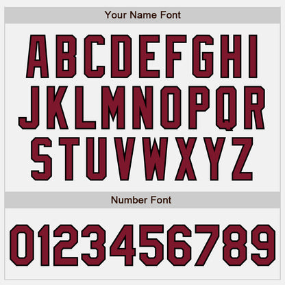 Custom White (Black Crimson Pinstripe) Crimson-Black Authentic Baseball Jersey - Sky-Custom