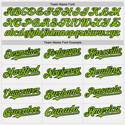 Custom White (Black Neon Green Pinstripe) Neon Green-Black Authentic Baseball Jersey - Sky-Custom