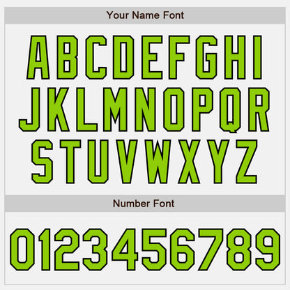 Custom White (Black Neon Green Pinstripe) Neon Green-Black Authentic Baseball Jersey - Sky-Custom