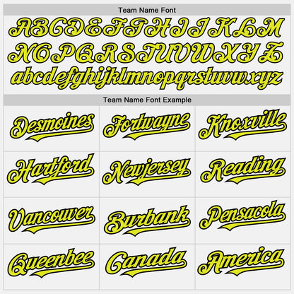 Custom White (Black Neon Yellow Pinstripe) Silver-Black Authentic Baseball Jersey - Sky-Custom