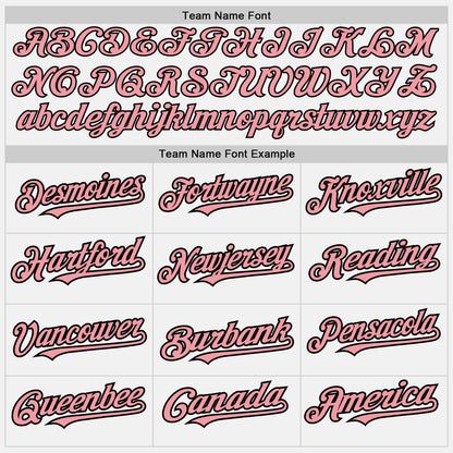 Custom White (Black Medium Pink Pinstripe) Silver-Black Authentic Baseball Jersey - Sky-Custom