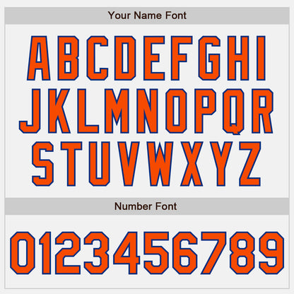 Custom White (Royal Orange Pinstripe) Orange-Royal Authentic Baseball Jersey - Sky-Custom