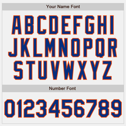 Custom White (Royal Orange Pinstripe) Orange-Royal Authentic Baseball Jersey - Sky-Custom