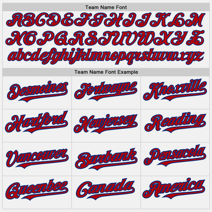 Custom White (Royal Red Pinstripe) Red-Royal Authentic Baseball Jersey - Sky-Custom