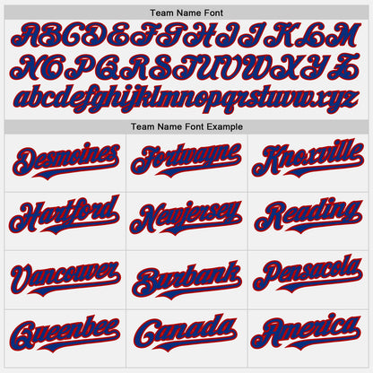 Custom White (Royal Red Pinstripe) Royal-Red Authentic Baseball Jersey - Sky-Custom