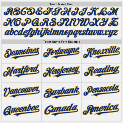 Custom White (Royal Old Gold Pinstripe) Old Gold-Royal Authentic Baseball Jersey - Sky-Custom