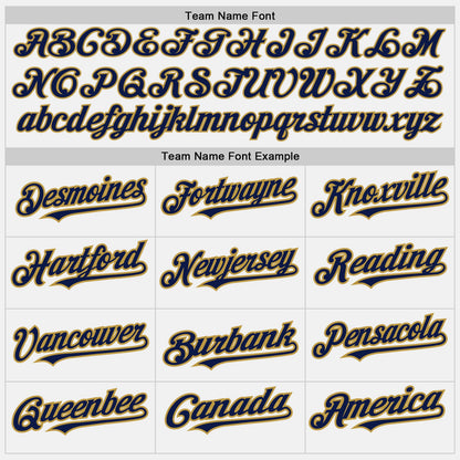 Custom White (Navy Old Gold Pinstripe) Navy-Old Gold Authentic Baseball Jersey - Sky-Custom