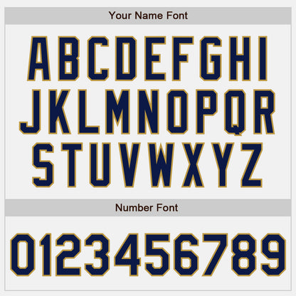 Custom White (Navy Old Gold Pinstripe) Navy-Old Gold Authentic Baseball Jersey - Sky-Custom