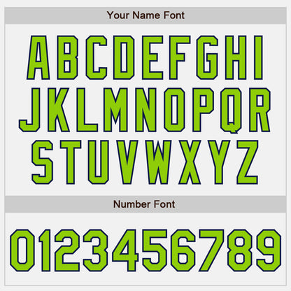 Custom White (Navy Neon Green Pinstripe) Neon Green-Navy Authentic Baseball Jersey - Sky-Custom