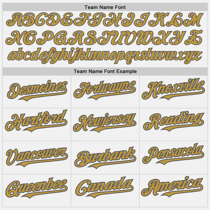 Custom White (Steel Gray Old Gold Pinstripe) Steel Gray-Old Gold Authentic Baseball Jersey - Sky-Custom
