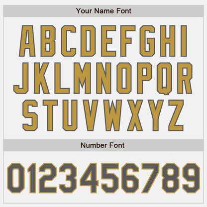 Custom White (Steel Gray Old Gold Pinstripe) Steel Gray-Old Gold Authentic Baseball Jersey - Sky-Custom