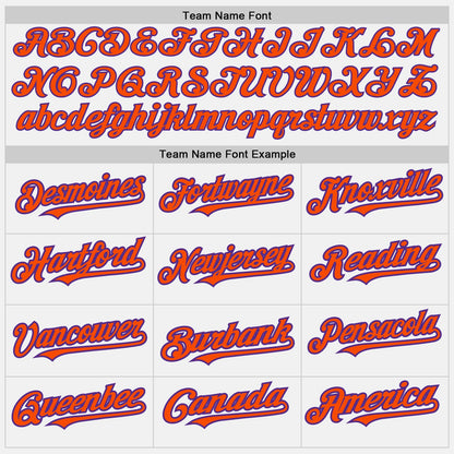 Custom White (Purple Orange Pinstripe) Purple-Orange Authentic Baseball Jersey - Sky-Custom