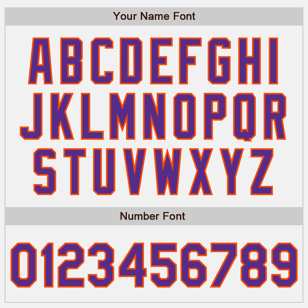 Custom White (Purple Orange Pinstripe) Purple-Orange Authentic Baseball Jersey - Sky-Custom