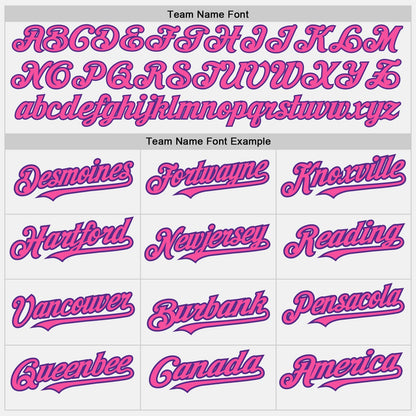 Custom White (Purple Pink Pinstripe) Purple-Pink Authentic Baseball Jersey - Sky-Custom