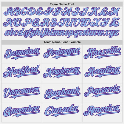 Custom White (Purple Light Blue Pinstripe) Purple-Light Blue Authentic Baseball Jersey - Sky-Custom