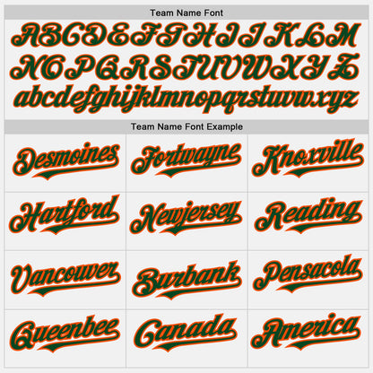 Custom White (Green Orange Pinstripe) Green-Orange Authentic Baseball Jersey - Sky-Custom