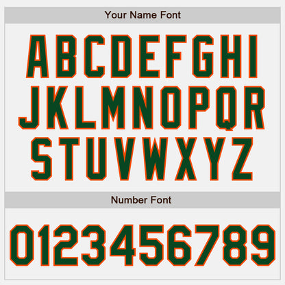 Custom White (Green Orange Pinstripe) Green-Orange Authentic Baseball Jersey - Sky-Custom