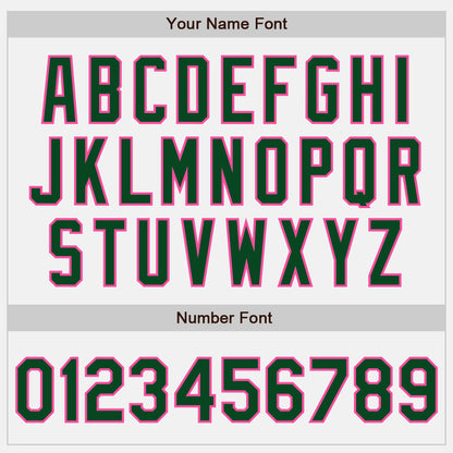 Custom White (Green Pink Pinstripe) Green-Pink Authentic Baseball Jersey - Sky-Custom