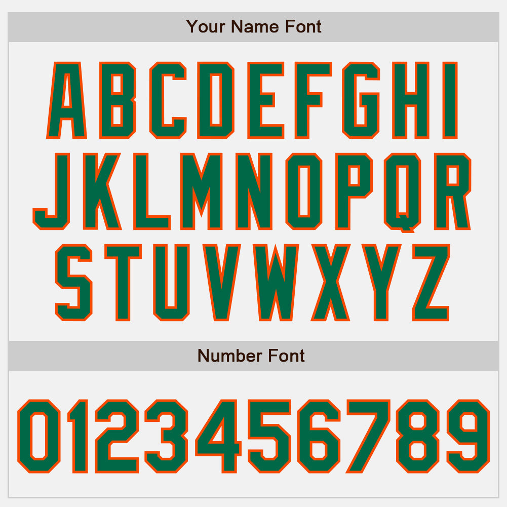 Custom White (Kelly Green Orange Pinstripe) Kelly Green-Orange Authentic Baseball Jersey - Sky-Custom