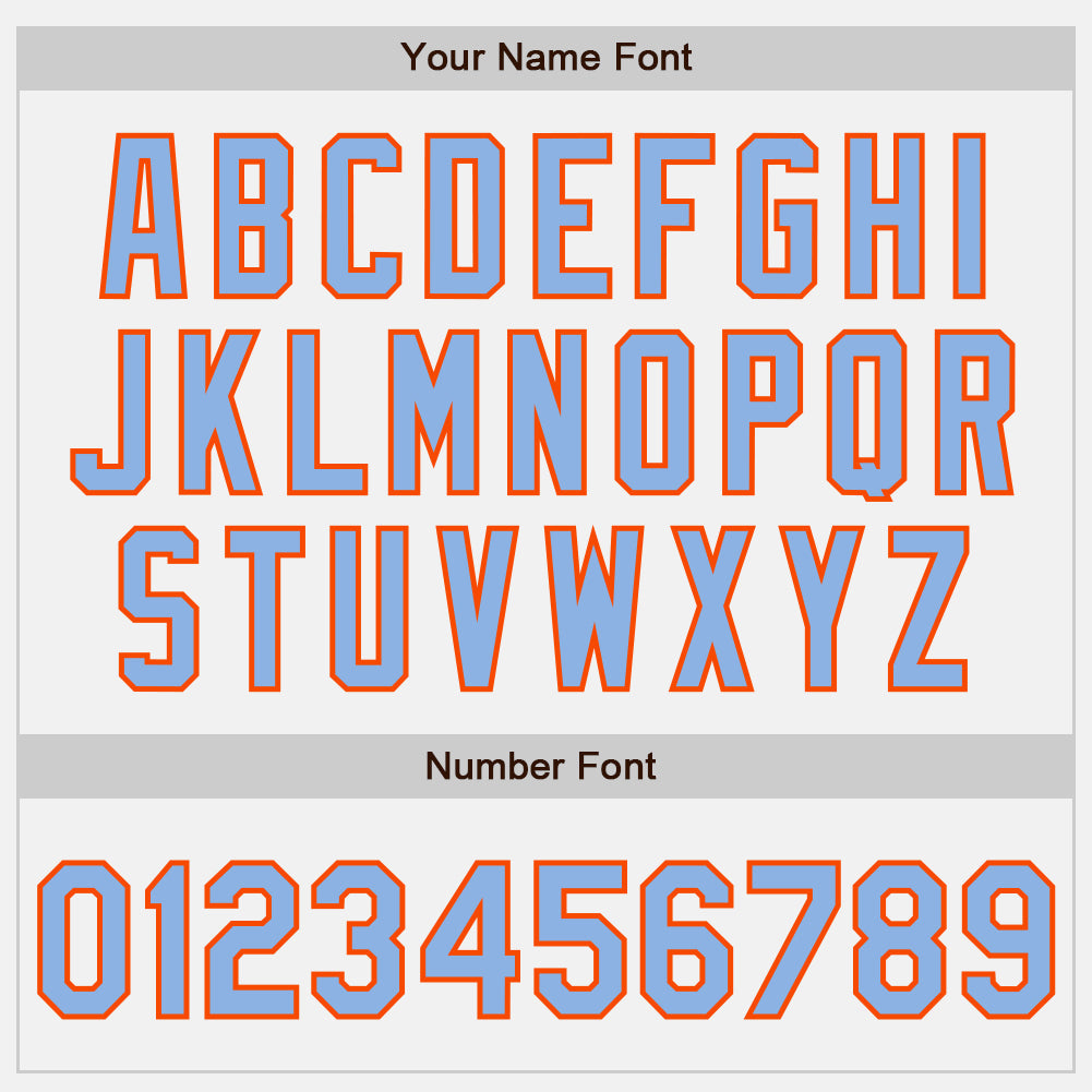 Custom White (Light Blue Orange Pinstripe) Light Blue-Orange Authentic Baseball Jersey - Sky-Custom