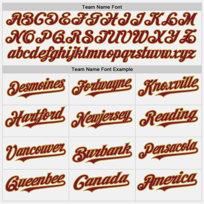 Custom White (Crimson Old Gold Pinstripe) Crimson-Gold Authentic Baseball Jersey - Sky-Custom