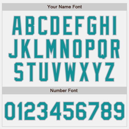 Custom White (Teal Gray Pinstripe) Teal-Gray Authentic Baseball Jersey - Sky-Custom
