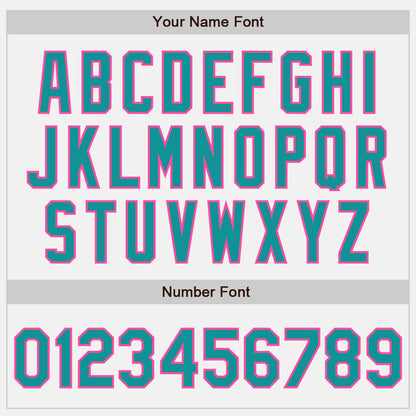 Custom White (Teal Pink Pinstripe) Teal-Pink Authentic Baseball Jersey - Sky-Custom