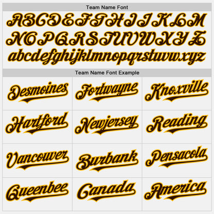 Custom White (Brown Gold Pinstripe) Brown-Gold Authentic Baseball Jersey - Sky-Custom