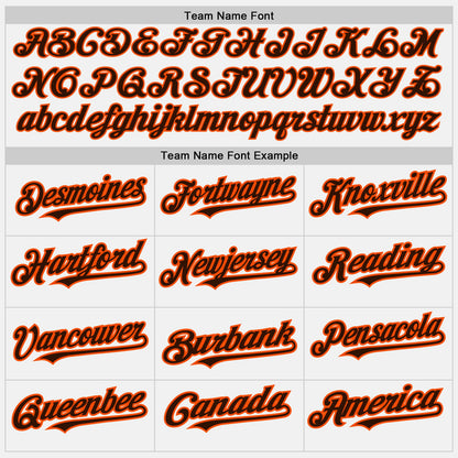 Custom White (Brown Orange Pinstripe) Brown-Orange Authentic Baseball Jersey - Sky-Custom