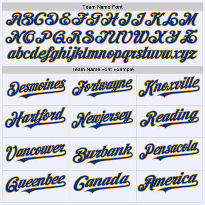 Custom White Old Gold-Royal Mesh Authentic Throwback Baseball Jersey - Sky-Custom