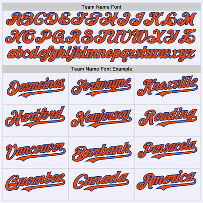 Custom White Orange-Royal Mesh Authentic Throwback Baseball Jersey - Sky-Custom