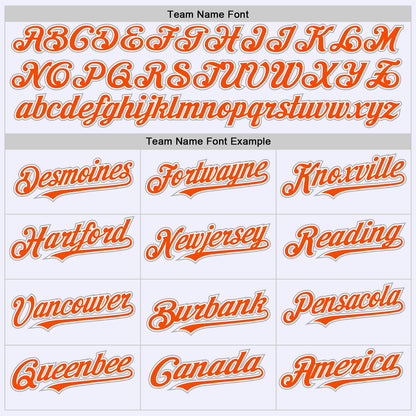 Custom White Orange-Gray Mesh Authentic Throwback Baseball Jersey - Sky-Custom