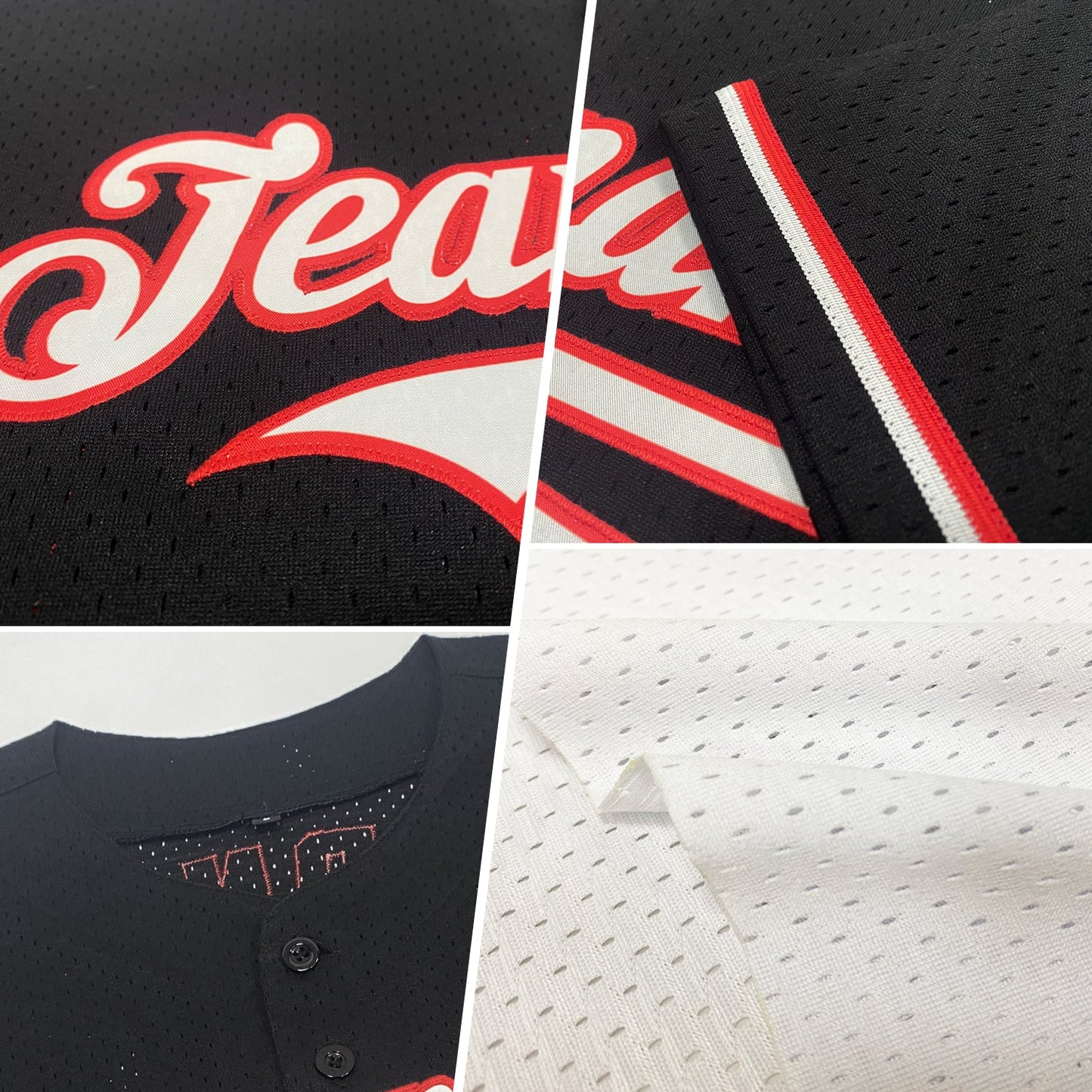 Custom White Navy-Light Blue Mesh Authentic Throwback Baseball Jersey - Sky-Custom