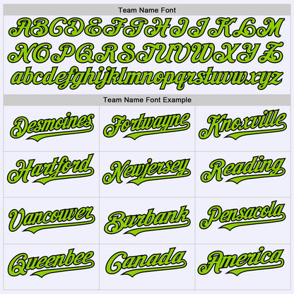 Custom White Neon Green-Black Mesh Authentic Throwback Baseball Jersey - Sky-Custom
