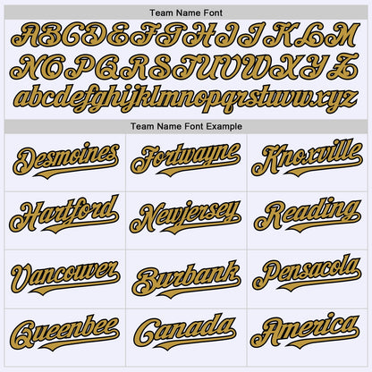 Custom White Old Gold-Black Mesh Authentic Throwback Baseball Jersey - Sky-Custom