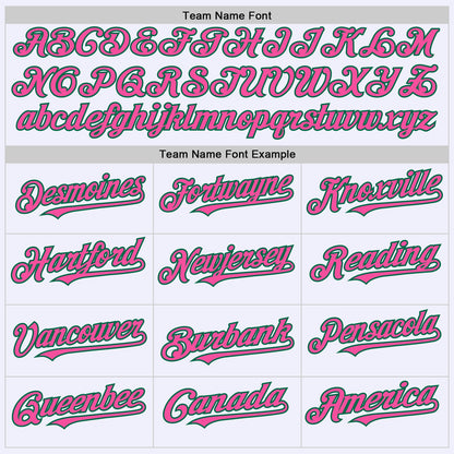 Custom White Pink-Kelly Green Mesh Authentic Throwback Baseball Jersey - Sky-Custom