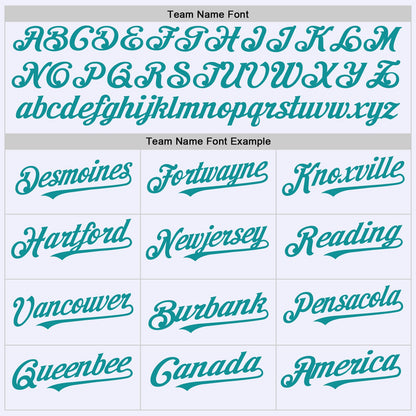 Custom White Teal Mesh Authentic Throwback Baseball Jersey - Sky-Custom