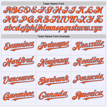 Custom White Orange-Powder Blue Mesh Authentic Throwback Baseball Jersey - Sky-Custom