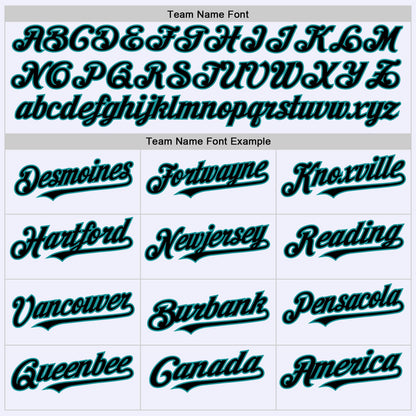 Custom White Black-Teal Mesh Authentic Throwback Baseball Jersey - Sky-Custom