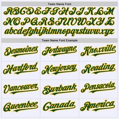 Custom White Green-Gold Mesh Authentic Throwback Baseball Jersey - Sky-Custom