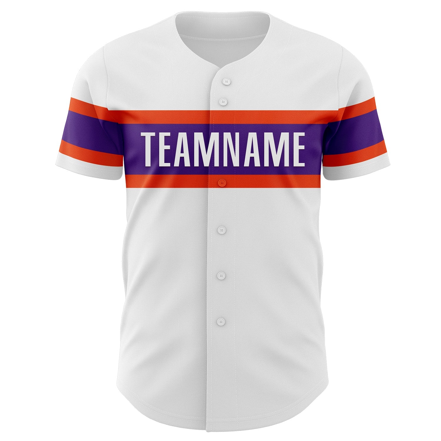 Custom White Purple-Orange Authentic Baseball Jersey - Sky-Custom