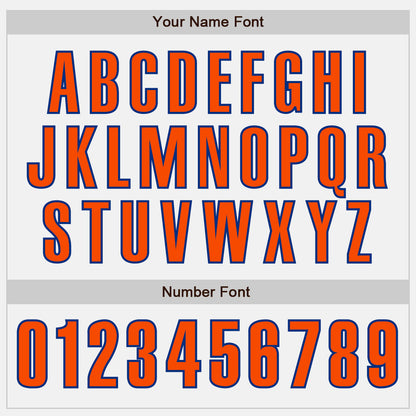 Custom White Orange-Royal Authentic Baseball Jersey - Sky-Custom