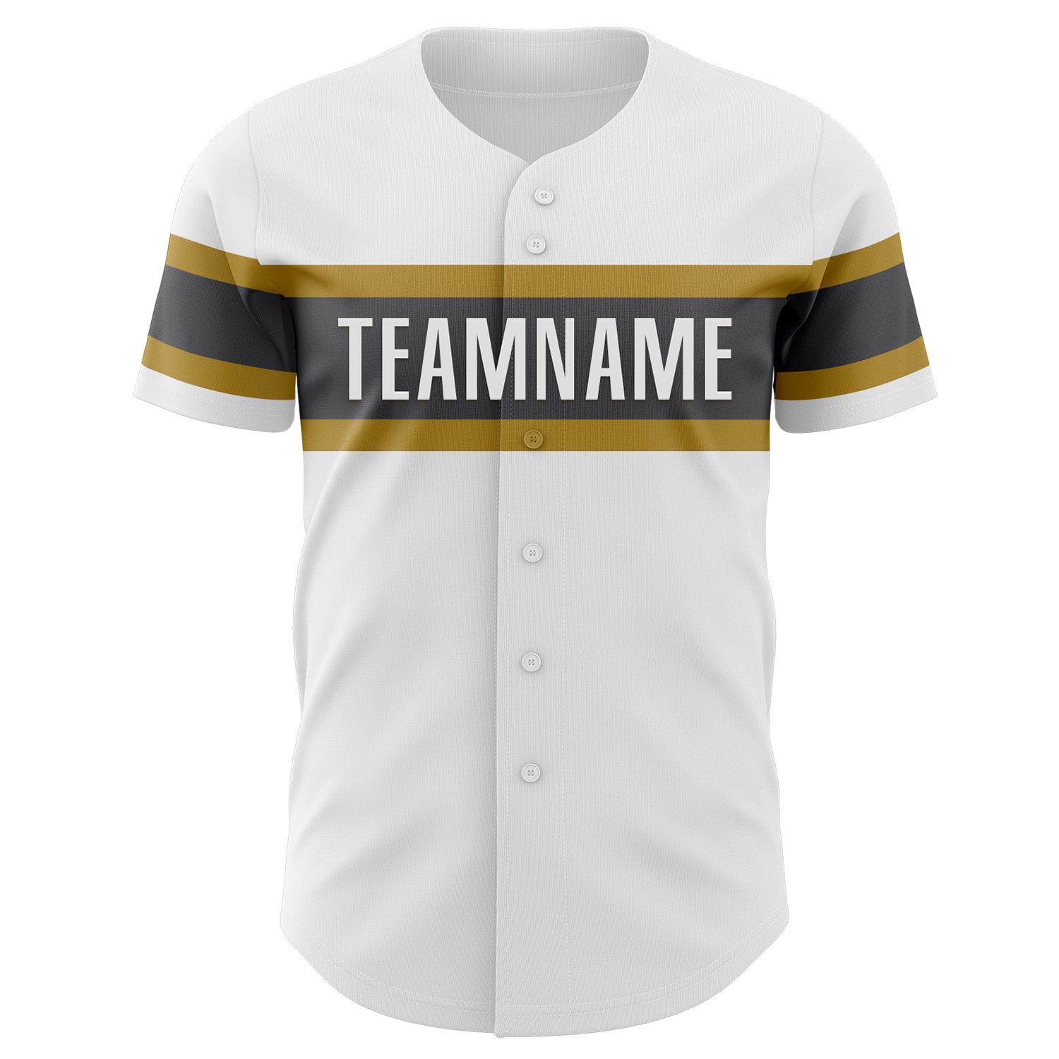 Custom White Steel Gray-Old Gold Authentic Baseball Jersey - Sky-Custom