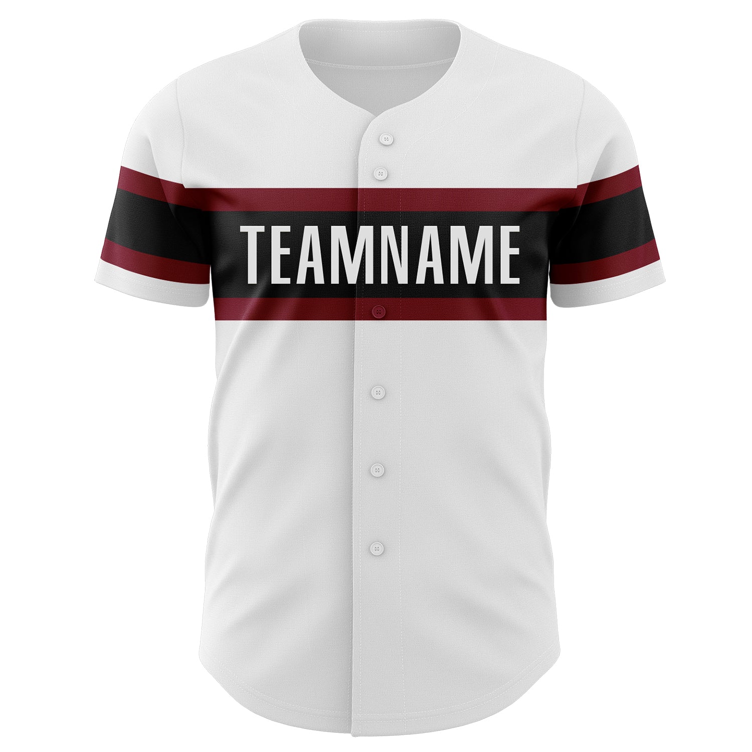 Custom White Crimson-Black Authentic Baseball Jersey - Sky-Custom