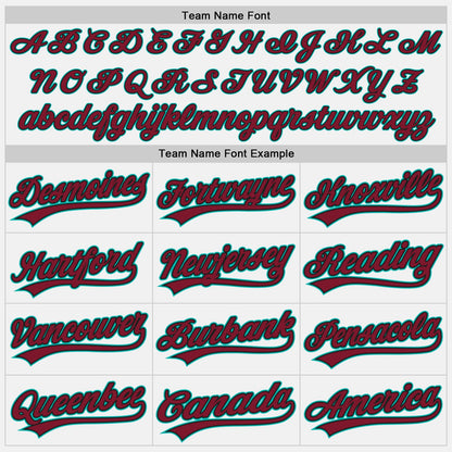Custom White Crimson Black-Aqua Authentic Baseball Jersey - Sky-Custom