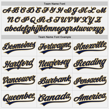 Custom White Navy-Old Gold Authentic Baseball Jersey - Sky-Custom