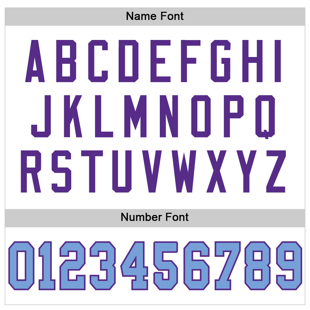 Custom White Light Blue Purple-Gold Mesh Authentic Throwback Football Jersey - Sky-Custom