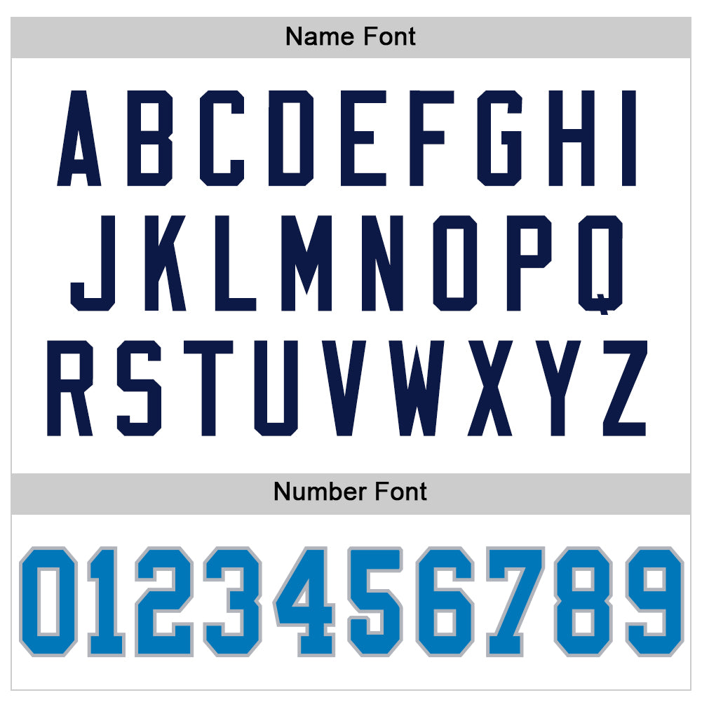 Custom White Blue Gray-Navy Mesh Authentic Throwback Football Jersey - Sky-Custom